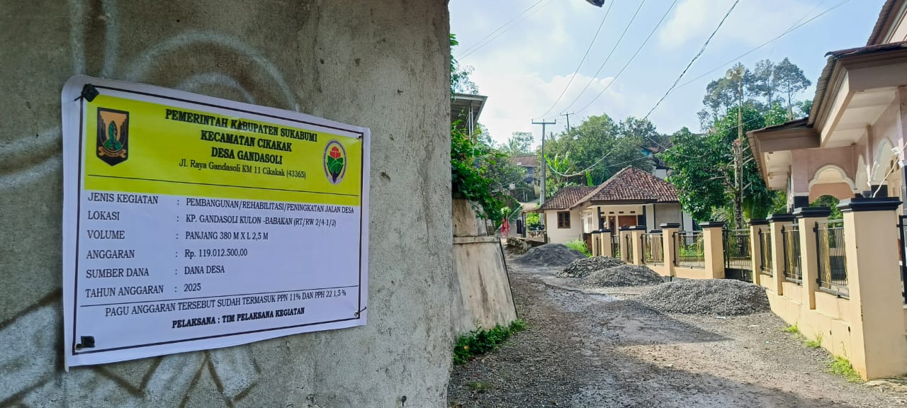 PEMBANGUNAN /PENINGKATAN JALAN DESA  (Ruas Jalan Desa Babakan-Gandasoli Kulon)