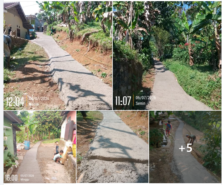 PEMBANGUNAN RABAT BETON JALAN GANG DUSUN 3 PASIR MUNCANG RT 01/RW 05 DAN KAMPUNG CIBEREUM RT 02/RW 06